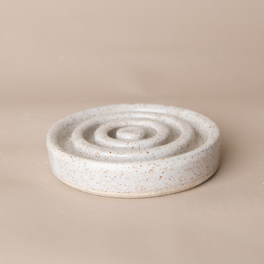 Soap Dish Round | White Speckle